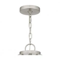 Emile 4-Light Brushed Nickel Pendant with Etched Glass by Quoizel -Quoizel Sales brushed nickel quoizel chandeliers eml2820bn fa 1000