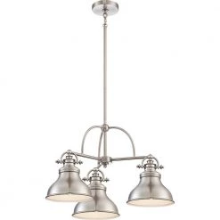 Emery 3-Light Brushed Nickel Chandelier by Quoizel -Quoizel Sales brushed nickel quoizel chandeliers er5103bn 4f 1000