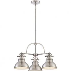 Emery 3-Light Brushed Nickel Chandelier by Quoizel