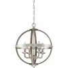 Fusion 4-Light Brushed Nickel Pendant by Quoizel -Quoizel Sales brushed nickel quoizel chandeliers fsn5204bn 64 1000