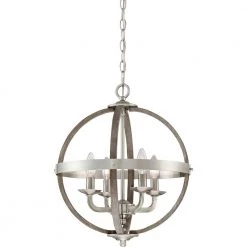 Fusion 4-Light Brushed Nickel Pendant by Quoizel