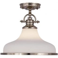 Grant 1-Light Brushed Nickel Pendant by Quoizel -Quoizel Sales brushed nickel quoizel chandeliers grt2814bn fa 1000