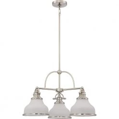 Grant 3-Light Brushed Nickel Chandelier by Quoizel -Quoizel Sales brushed nickel quoizel chandeliers grt5103bn c3 1000