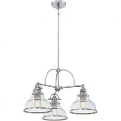 Grant 3-Light Brushed Nickel Chandelier by Quoizel -Quoizel Sales brushed nickel quoizel chandeliers grts5103bn 4f 1000