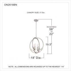 Orion 4-Light Brushed Nickel Pendant by Quoizel 13 Orion 4-Light Brushed Nickel Pendant by Quoizel -Quoizel Sales brushed nickel quoizel chandeliers on2818bn 44 1000