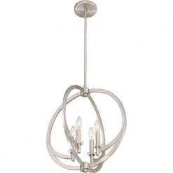 Orion 4-Light Brushed Nickel Pendant by Quoizel 11 Orion 4-Light Brushed Nickel Pendant by Quoizel -Quoizel Sales brushed nickel quoizel chandeliers on2818bn 4f 1000