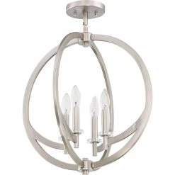 Orion 4-Light Brushed Nickel Pendant by Quoizel 9 Orion 4-Light Brushed Nickel Pendant by Quoizel -Quoizel Sales brushed nickel quoizel chandeliers on2818bn e1 1000