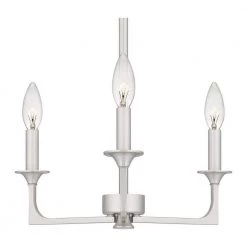 Prescott 3-Light Brushed Nickel Candlestick Chandelier by Quoizel -Quoizel Sales brushed nickel quoizel chandeliers prc5016bn 4f 1000