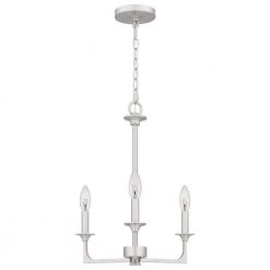 Prescott 3-Light Brushed Nickel Candlestick Chandelier by Quoizel -Quoizel Sales brushed nickel quoizel chandeliers prc5016bn fa 1000