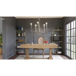 Prescott 5-Light Brushed Nickel Candlestick Chandelier by Quoizel -Quoizel Sales brushed nickel quoizel chandeliers prc5026bn 31 1000