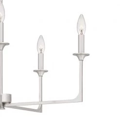 Prescott 5-Light Brushed Nickel Candlestick Chandelier by Quoizel -Quoizel Sales brushed nickel quoizel chandeliers prc5026bn 44 1000
