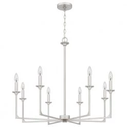 Prescott 8-Light Brushed Nickel Candlestick Chandelier by Quoizel 17 Prescott 8-Light Brushed Nickel Candlestick Chandelier by Quoizel -Quoizel Sales brushed nickel quoizel chandeliers prc5032bn fa 1000