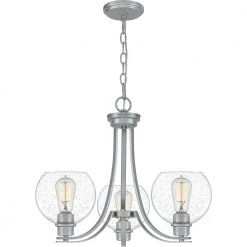 Pruitt 3-Light Brushed Nickel Chandelier by Quoizel