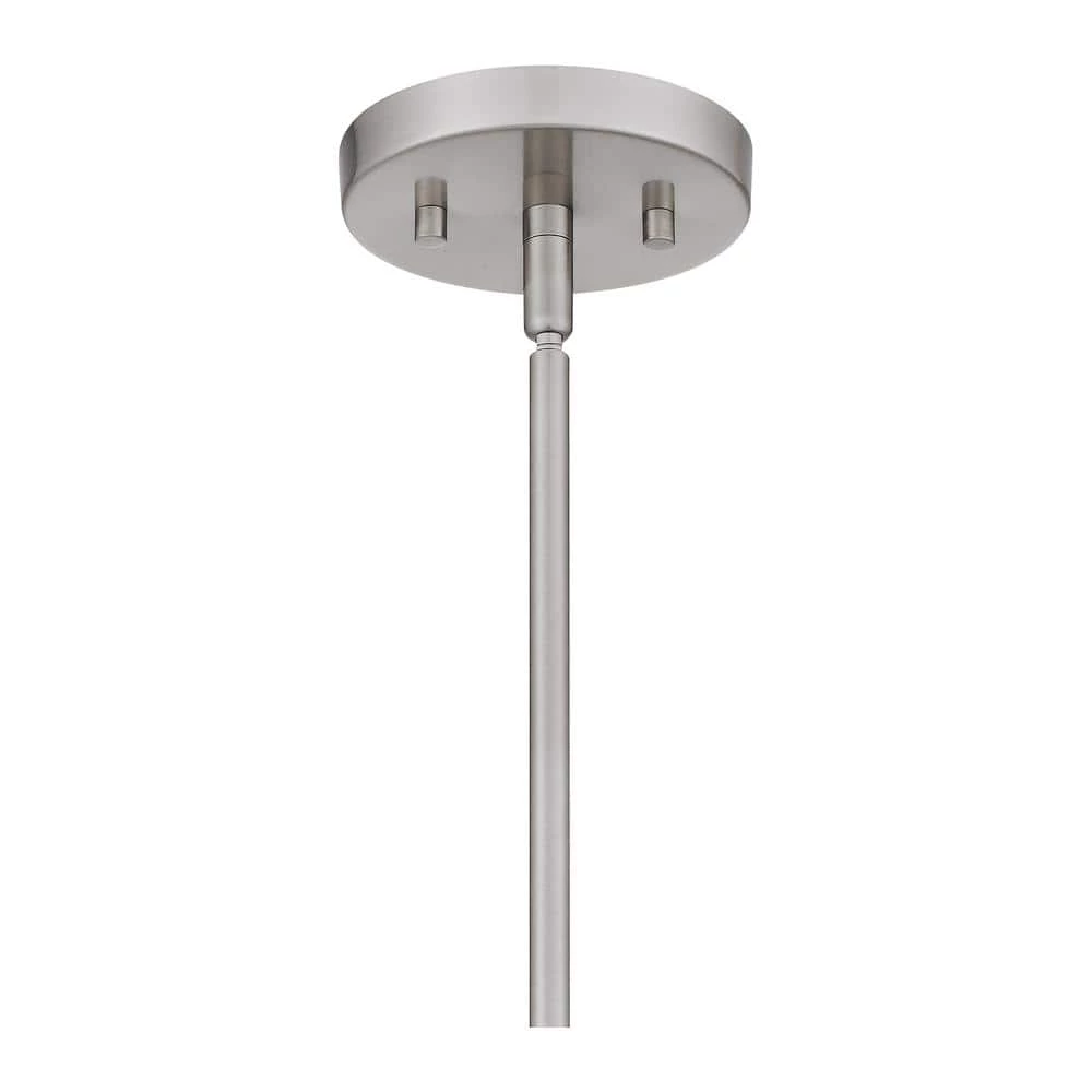 Iona 1-Light Brushed Nickel Pendant with Clear Seeded Glass by Quoizel 7 Iona 1-Light Brushed Nickel Pendant with Clear Seeded Glass by Quoizel - Image 5