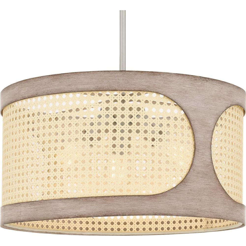 Syrah 3-Light Brushed Nickel Shaded Pendant by Quoizel 8 Syrah 3-Light Brushed Nickel Shaded Pendant by Quoizel - Image 6