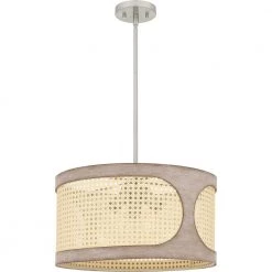 Syrah 3-Light Brushed Nickel Shaded Pendant by Quoizel 13 Syrah 3-Light Brushed Nickel Shaded Pendant by Quoizel -Quoizel Sales brushed nickel quoizel chandeliers sya2818bn c3 1000