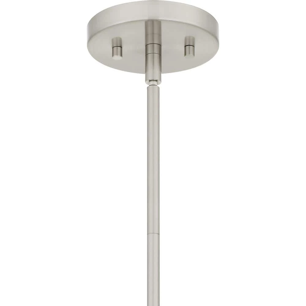 Syrah 3-Light Brushed Nickel Shaded Pendant by Quoizel 9 Syrah 3-Light Brushed Nickel Shaded Pendant by Quoizel - Image 7