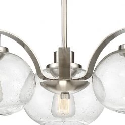Trilogy 3-Light Brushed Nickel Chandelier by Quoizel -Quoizel Sales brushed nickel quoizel chandeliers trg5103bn 1f 1000