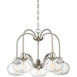 Trilogy 5-Light Brushed Nickel Chandelier by Quoizel