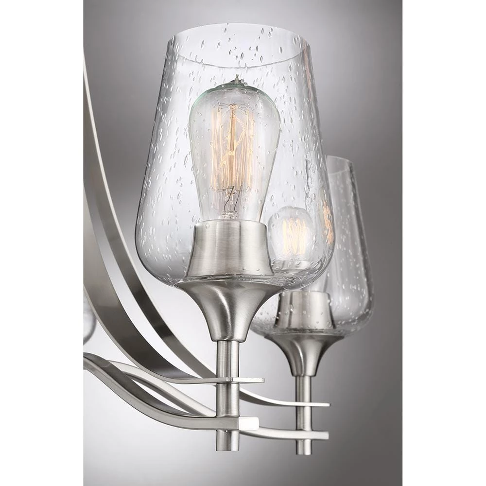 Towne 5-Light Brushed Nickel Chandelier by Quoizel 7 Towne 5-Light Brushed Nickel Chandelier by Quoizel - Image 5