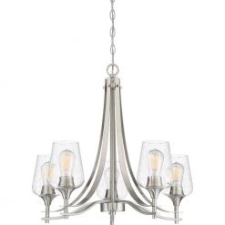 Towne 5-Light Brushed Nickel Chandelier by Quoizel