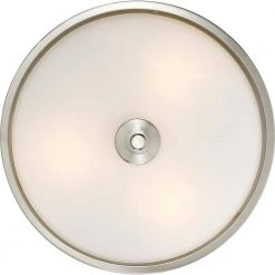 Cadet 15 in. 3-Light Brushed Nickel Semi-Flush Mount by Quoizel -Quoizel Sales brushed nickel quoizel flush mount lights cdt1715bn 4f 1000