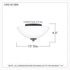 Conrad 13 in. 2-Light Brushed Nickel Flush Mount by Quoizel -Quoizel Sales brushed nickel quoizel flush mount lights crd1613bn 44 1000