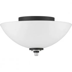 Conrad 13 in. 2-Light Brushed Nickel Flush Mount by Quoizel -Quoizel Sales brushed nickel quoizel flush mount lights crd1613bn c3 1000