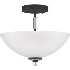 Conrad 2-Light Brushed Nickel Semi-Flush Mount by Quoizel -Quoizel Sales brushed nickel quoizel flush mount lights crd1713bn c3 1000