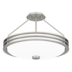 Emile 20.25 in. 4-Light Brushed Nickel Semi-Flush Mount with Etched Glass by Quoizel 14 Emile 20.25 in. 4-Light Brushed Nickel Semi-Flush Mount with Etched Glass by Quoizel -Quoizel Sales brushed nickel quoizel flush mount lights eml1720bn 1f 1000