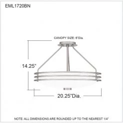 Emile 20.25 in. 4-Light Brushed Nickel Semi-Flush Mount with Etched Glass by Quoizel 16 Emile 20.25 in. 4-Light Brushed Nickel Semi-Flush Mount with Etched Glass by Quoizel -Quoizel Sales brushed nickel quoizel flush mount lights eml1720bn fa 1000