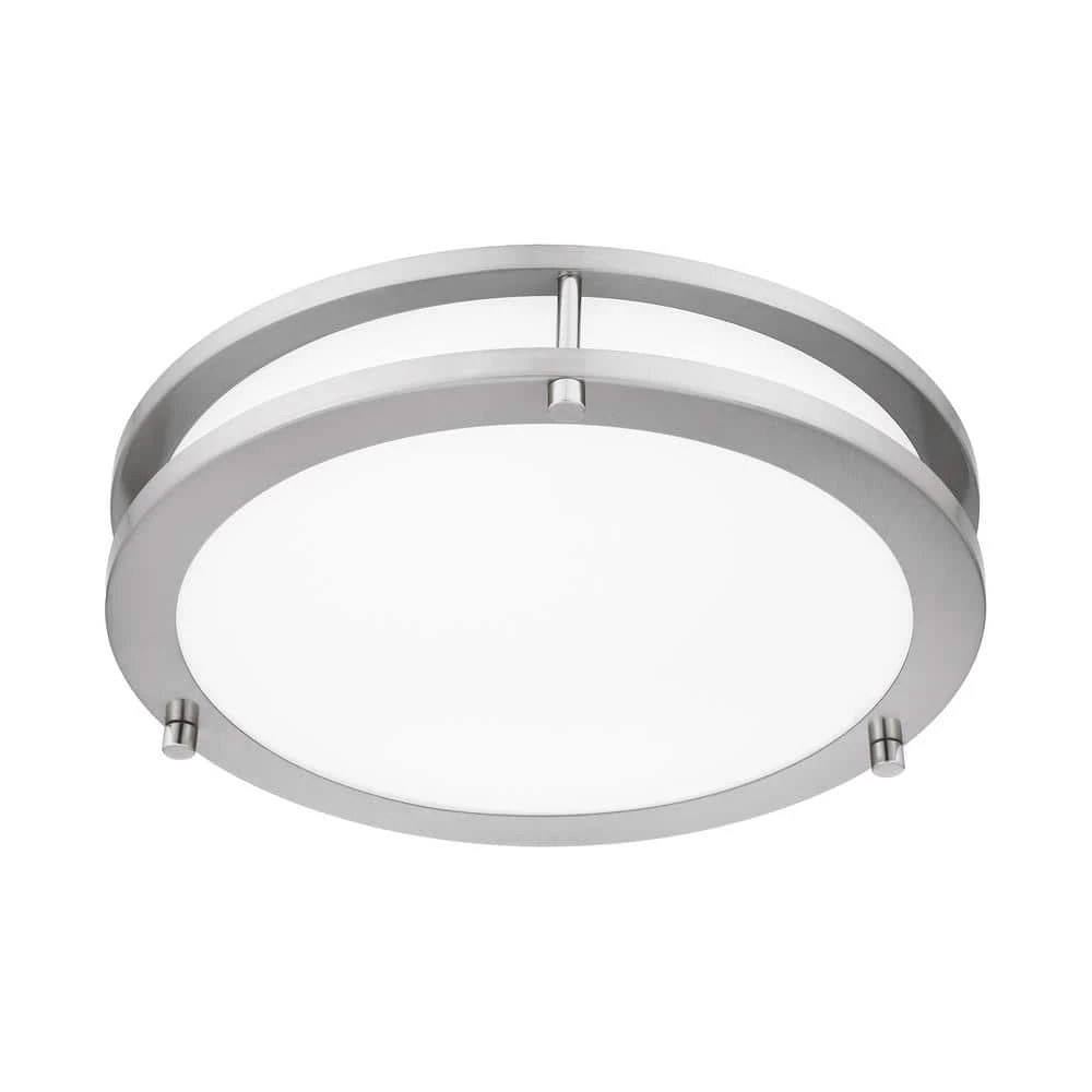 Euclid 11.75 in. Brushed Nickel LED Semi-Flush Mount by Quoizel 7 Euclid 11.75 in. Brushed Nickel LED Semi-Flush Mount by Quoizel - Image 5