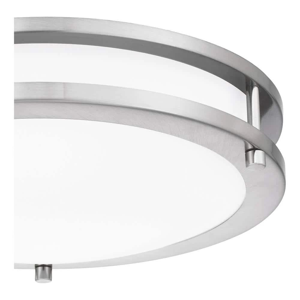 Euclid 11.75 in. Brushed Nickel LED Semi-Flush Mount by Quoizel 8 Euclid 11.75 in. Brushed Nickel LED Semi-Flush Mount by Quoizel - Image 6