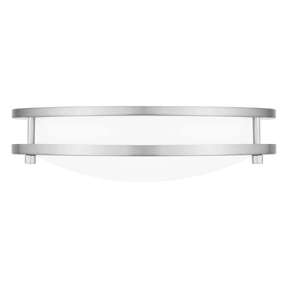 Euclid 11.75 in. Brushed Nickel LED Semi-Flush Mount by Quoizel 6 Euclid 11.75 in. Brushed Nickel LED Semi-Flush Mount by Quoizel - Image 4