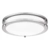 Euclid 11.75 in. Brushed Nickel LED Semi-Flush Mount by Quoizel