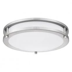 Euclid 11.75 in. Brushed Nickel LED Semi-Flush Mount by Quoizel 12 Euclid 11.75 in. Brushed Nickel LED Semi-Flush Mount by Quoizel -Quoizel Sales brushed nickel quoizel flush mount lights euc1612bn c3 1000