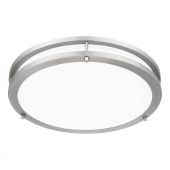 Euclid 16 in. Brushed Nickel LED Semi-Flush Mount by Quoizel 14 Euclid 16 in. Brushed Nickel LED Semi-Flush Mount by Quoizel -Quoizel Sales brushed nickel quoizel flush mount lights euc1616bn 1f 1000