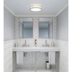 Euclid 16 in. Brushed Nickel LED Semi-Flush Mount by Quoizel 17 Euclid 16 in. Brushed Nickel LED Semi-Flush Mount by Quoizel -Quoizel Sales brushed nickel quoizel flush mount lights euc1616bn 31 1000