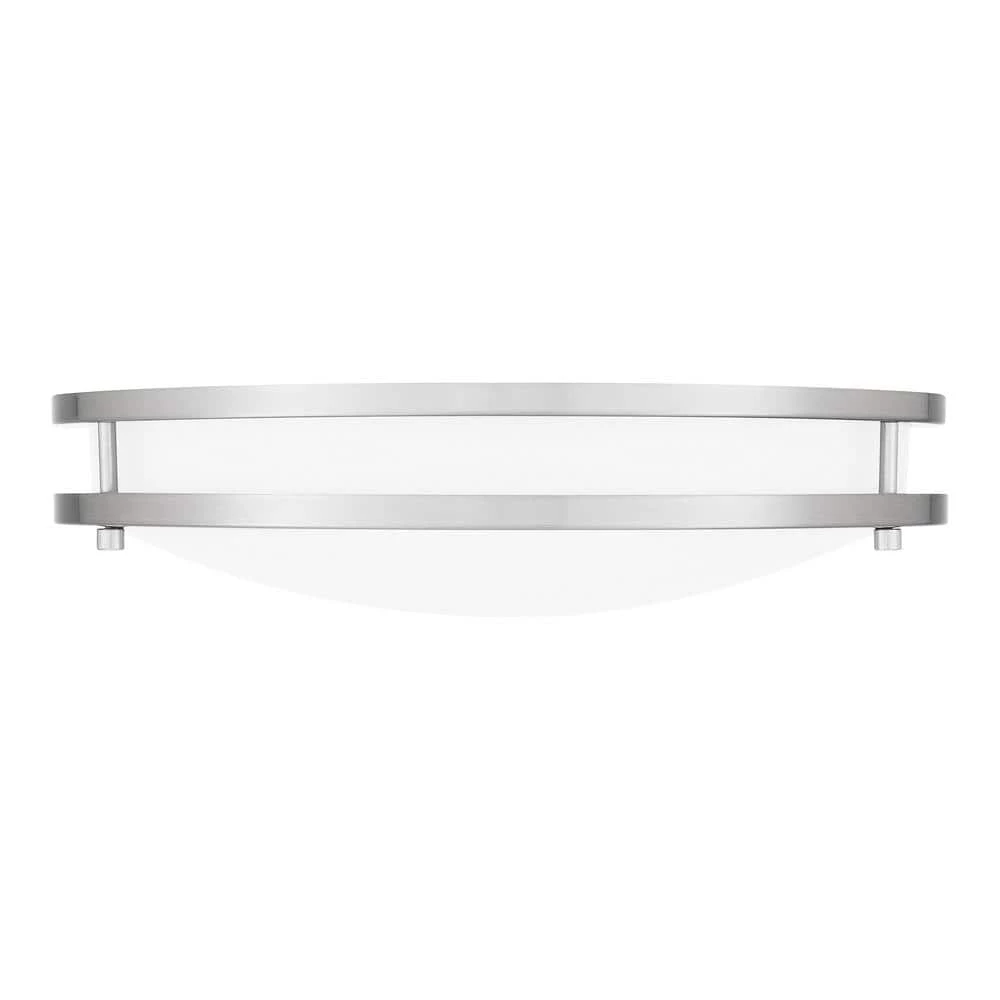 Euclid 16 in. Brushed Nickel LED Semi-Flush Mount by Quoizel 6 Euclid 16 in. Brushed Nickel LED Semi-Flush Mount by Quoizel - Image 4