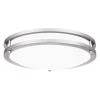 Euclid 16 in. Brushed Nickel LED Semi-Flush Mount by Quoizel -Quoizel Sales brushed nickel quoizel flush mount lights euc1616bn 64 1000