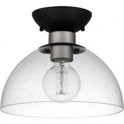Halsey 10 in. 1-Light Brushed Nickel Flush Mount by Quoizel -Quoizel Sales brushed nickel quoizel flush mount lights hly1610bn 4f 1000
