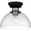 Halsey 10 in. 1-Light Brushed Nickel Flush Mount by Quoizel -Quoizel Sales brushed nickel quoizel flush mount lights hly1610bn 64 1000