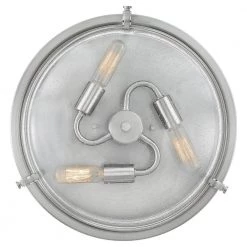 Copernicus 14.5 in. 3-Light Brushed Nickel Flush Mount by Quoizel -Quoizel Sales brushed nickel quoizel flush mount lights qf5282bn 44 1000