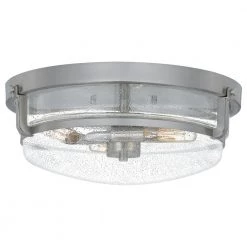 Copernicus 14.5 in. 3-Light Brushed Nickel Flush Mount by Quoizel