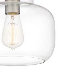 Lorah 9 in. 1-Light Brushed Nickel Flush Mount by Quoizel -Quoizel Sales brushed nickel quoizel flush mount lights qfl5587bn 44 1000