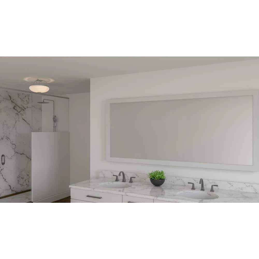 Easton 3-Light Brushed Nickel Semi-Flush Mount with Opal Glass by Quoizel 10 Easton 3-Light Brushed Nickel Semi-Flush Mount with Opal Glass by Quoizel - Image 8