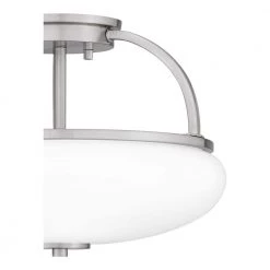 Easton 3-Light Brushed Nickel Semi-Flush Mount with Opal Glass by Quoizel 15 Easton 3-Light Brushed Nickel Semi-Flush Mount with Opal Glass by Quoizel -Quoizel Sales brushed nickel quoizel flush mount lights qsf5364bn 44 1000