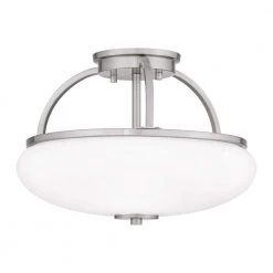 Easton 3-Light Brushed Nickel Semi-Flush Mount with Opal Glass by Quoizel 13 Easton 3-Light Brushed Nickel Semi-Flush Mount with Opal Glass by Quoizel -Quoizel Sales brushed nickel quoizel flush mount lights qsf5364bn 4f 1000