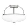 Easton 3-Light Brushed Nickel Semi-Flush Mount with Opal Glass by Quoizel -Quoizel Sales brushed nickel quoizel flush mount lights qsf5364bn 64 1000