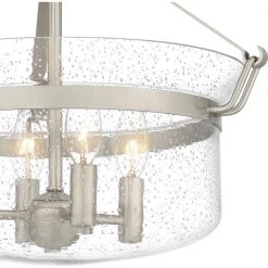 Prescott 15.75 in. 4-Light Brushed Nickel Semi-Flush Mount by Quoizel -Quoizel Sales brushed nickel quoizel flush mount lights qsf5602bn 44 1000